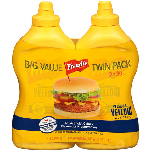 French's 100% Natural Classic Yellow Mustard (30 oz., 4 pk.)