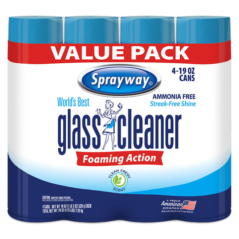 Sprayway Glass Cleaner, 19 oz. cans