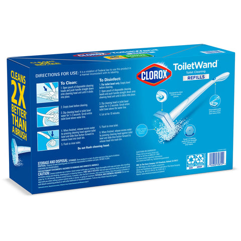 Clorox ToiletWand Disposable Toilet Cleaning System, 1 ToiletWand Handle and 36 Disinfecting Refill Heads