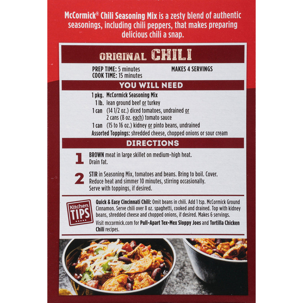 McCormick Chili Original Seasoning Mix – Openbax1