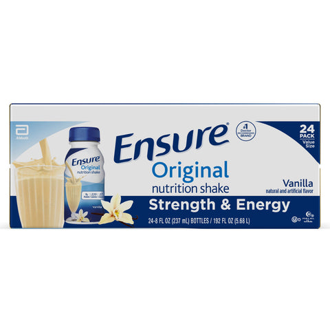 Ensure Original Nutrition Vanilla Meal Replacement Shakes with 9g of Protein (8 fl. oz. 24 ct.)