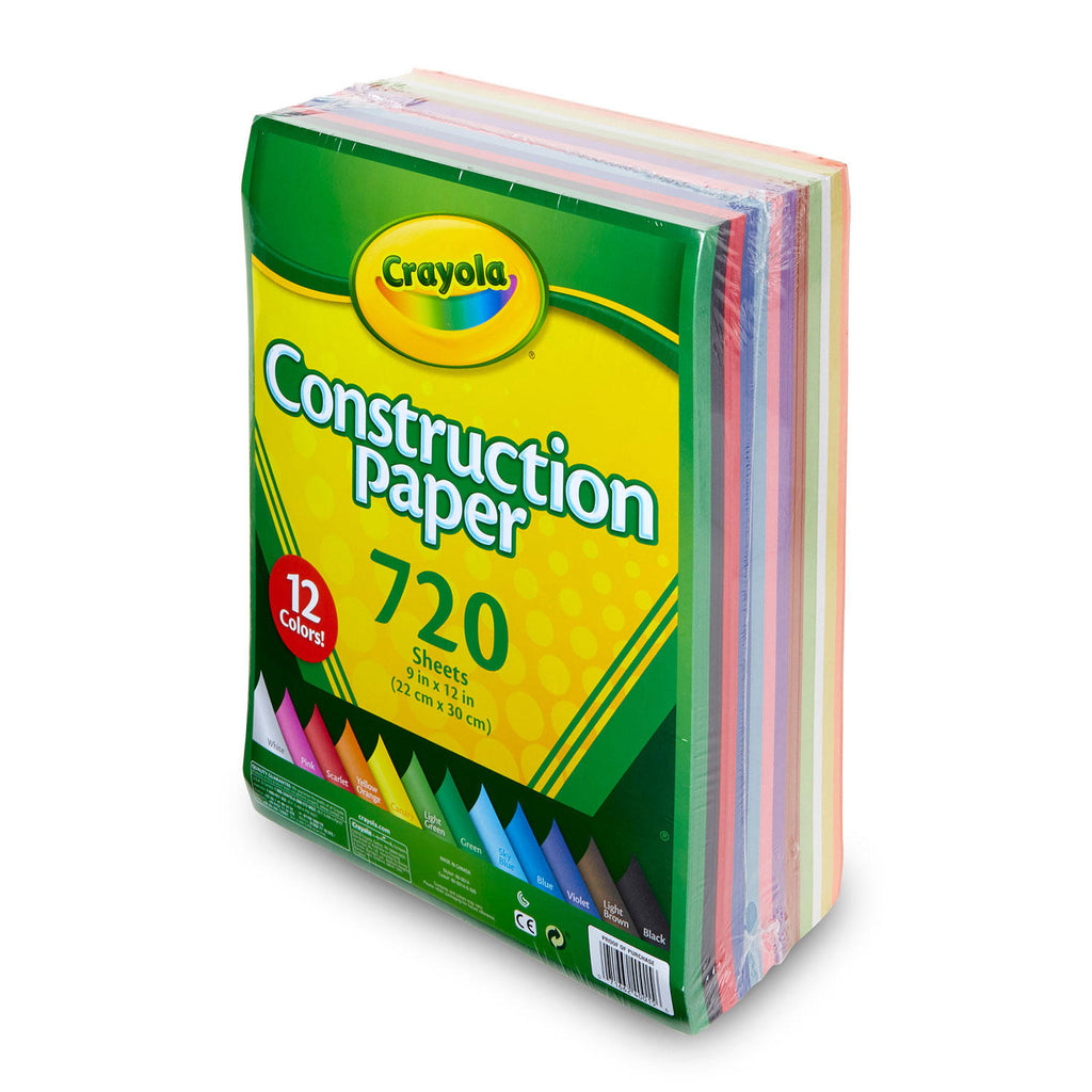 Crayola Bulk Construction Paper, 12 Assorted Colors (720 ct