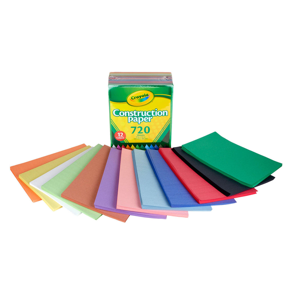 Crayola Bulk Construction Paper, 12 Assorted Colors (720 ct.) – Openbax