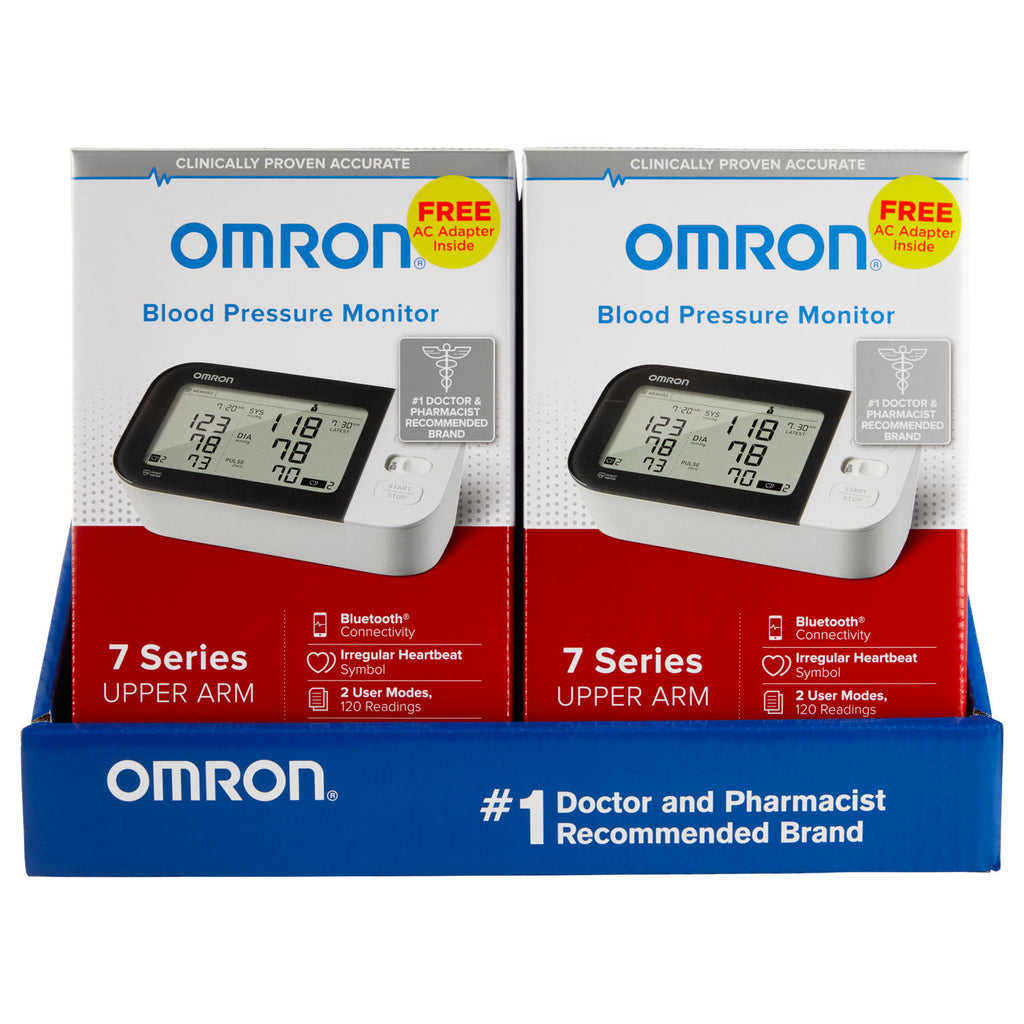 OMRON 7 Series Upper Arm Bluetooth Blood Pressure Monitor with AC Adap –  Openbax