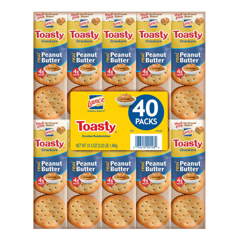 Lance Toasty Peanut Butter Sandwich Crackers (1.29 oz. 40 ct.)