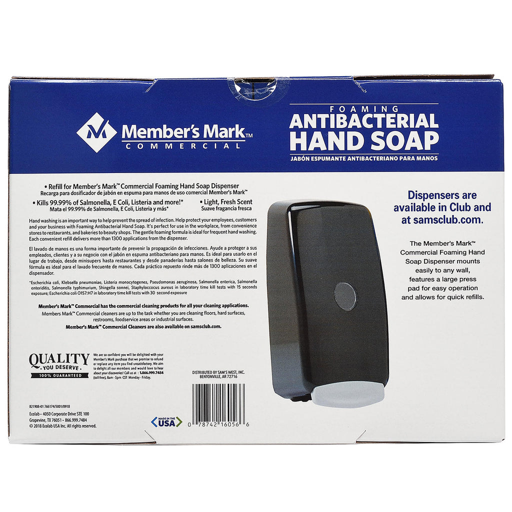 Member's Mark Commercial Foaming Antibacterial Hand Soap Refill (33.8 oz., 2 pk.)