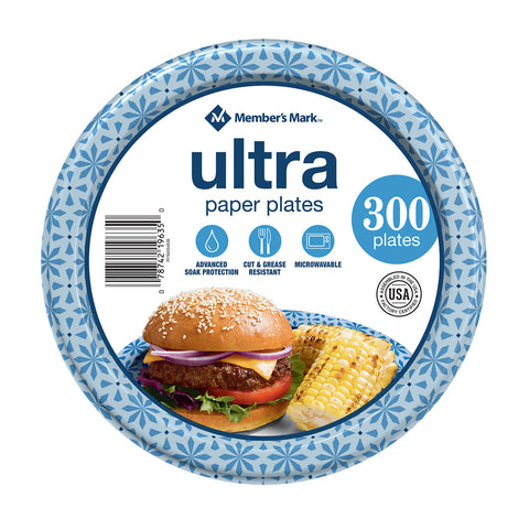 Member's Mark Ultra Lunch Paper Plates (8.5", 300 ct.)