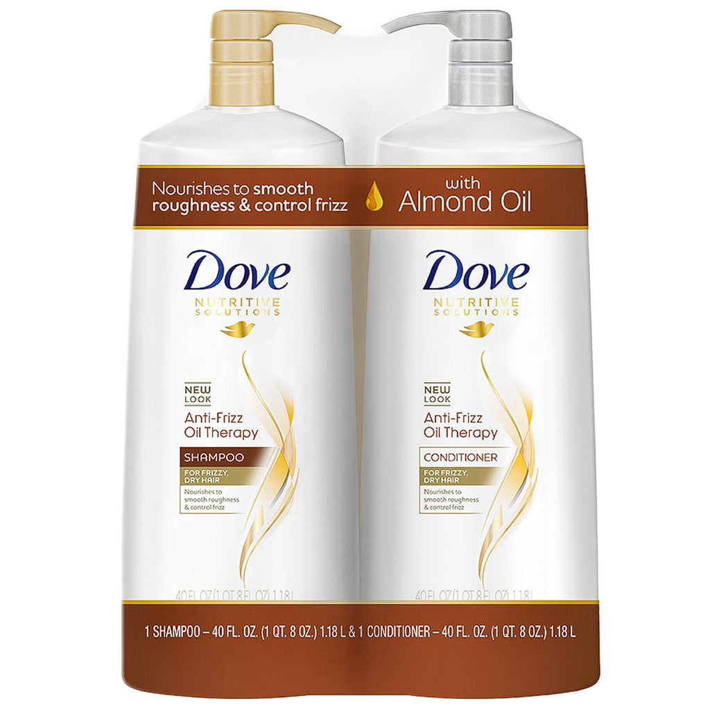 Dove Anti-Frizz Oil Therapy Shampoo & Conditioner (40 fl. oz. 2 pk.)