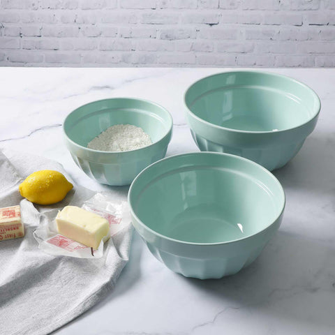 Martha Stewart 3-Piece Martha Blue Round Bowl Set