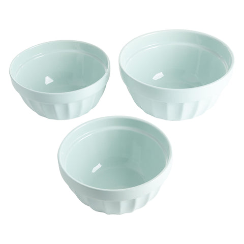 Martha Stewart 3-Piece Martha Blue Round Bowl Set