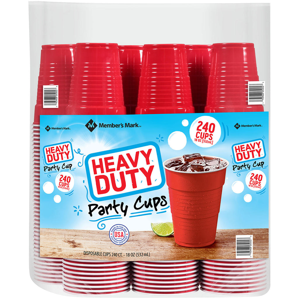 Member's Mark Heavy Duty Plastic Cups, Spring Colors (18 oz., 180