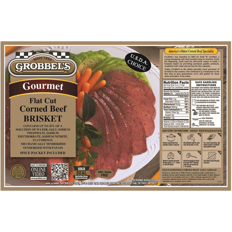 Grobbel's Gourmet Corned Beef Brisket (priced per pound)