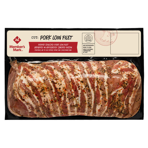 Member's Mark Bacon Wrapped Pork Loin Fillet (priced per pound)