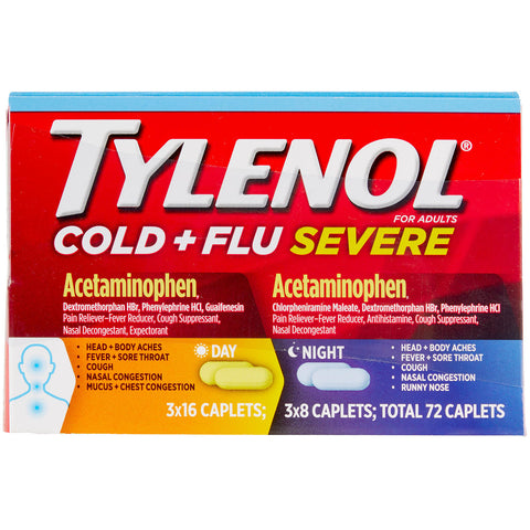 Tylenol Cold + Flu Severe Day & Night Caplets (48 ct. day 24 ct. night)