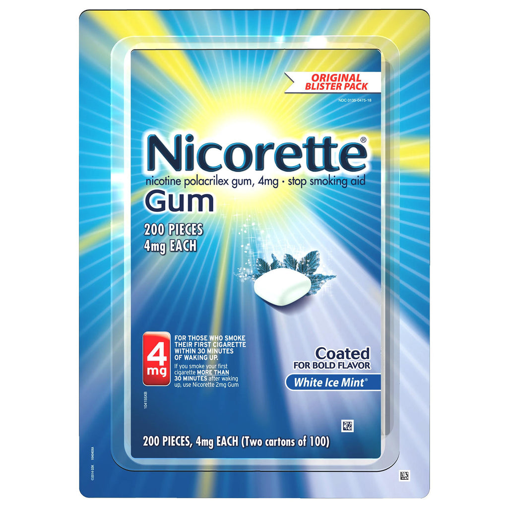 Nicorette 4 mg Gum - White Ice Mint (100 ct. 2 pk.)