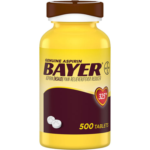 Bayer Genuine Aspirin. Pain Reliever and Fever Reducer (500 ct.)