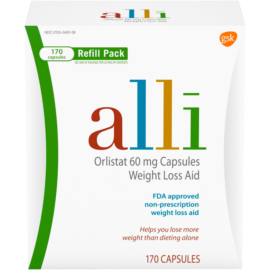 Alli Diet Weight Loss Supplement Pills. Orlistat 60mg Capsules (170 ct.)