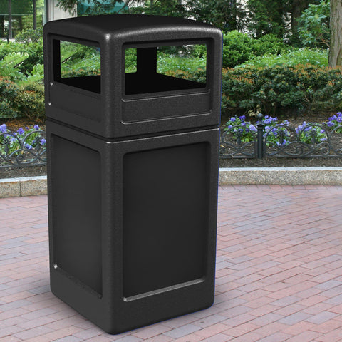 Commercial Zone Square Waste Container with Dome Lid, 42 Gal (Choose Your Color)