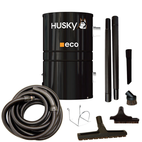 Husky Eco 68 dB Central Vacuum & Attachments - 2,500 sq. ft.