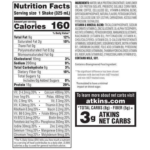 Atkins Gluten Free Protein-Rich Shake. Milk Chocolate Delight. Keto Friendly (15 pk.)