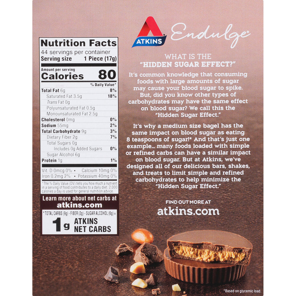 Atkins Endulge Peanut Butter Cups Pack. Keto Friendly (44 ct.)