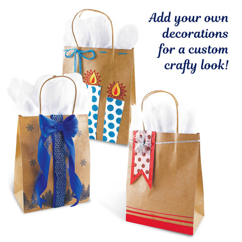 ArtSkills Kraft Brown Craft Gift Bags & Tissue Paper, 24Ct