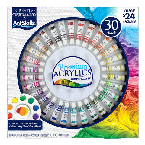 ArtSkills 30-Piece Premium Acrylic Paint Set