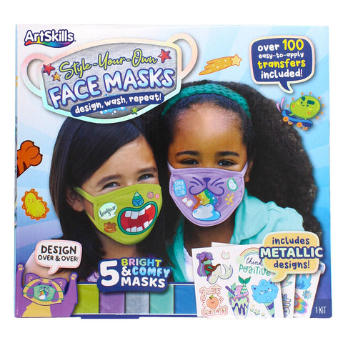 ArtSkills Style Your Own Face Mask Kit with 5 Cloth Masks