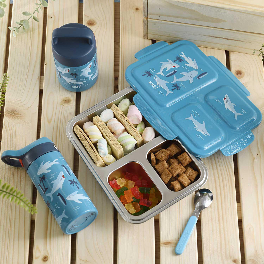 Zak Designs 3pc Kids Bento Box Set with Snack Containers and Secure Latch  Lid, Dishwasher and Microwave Safe, CoComelon 