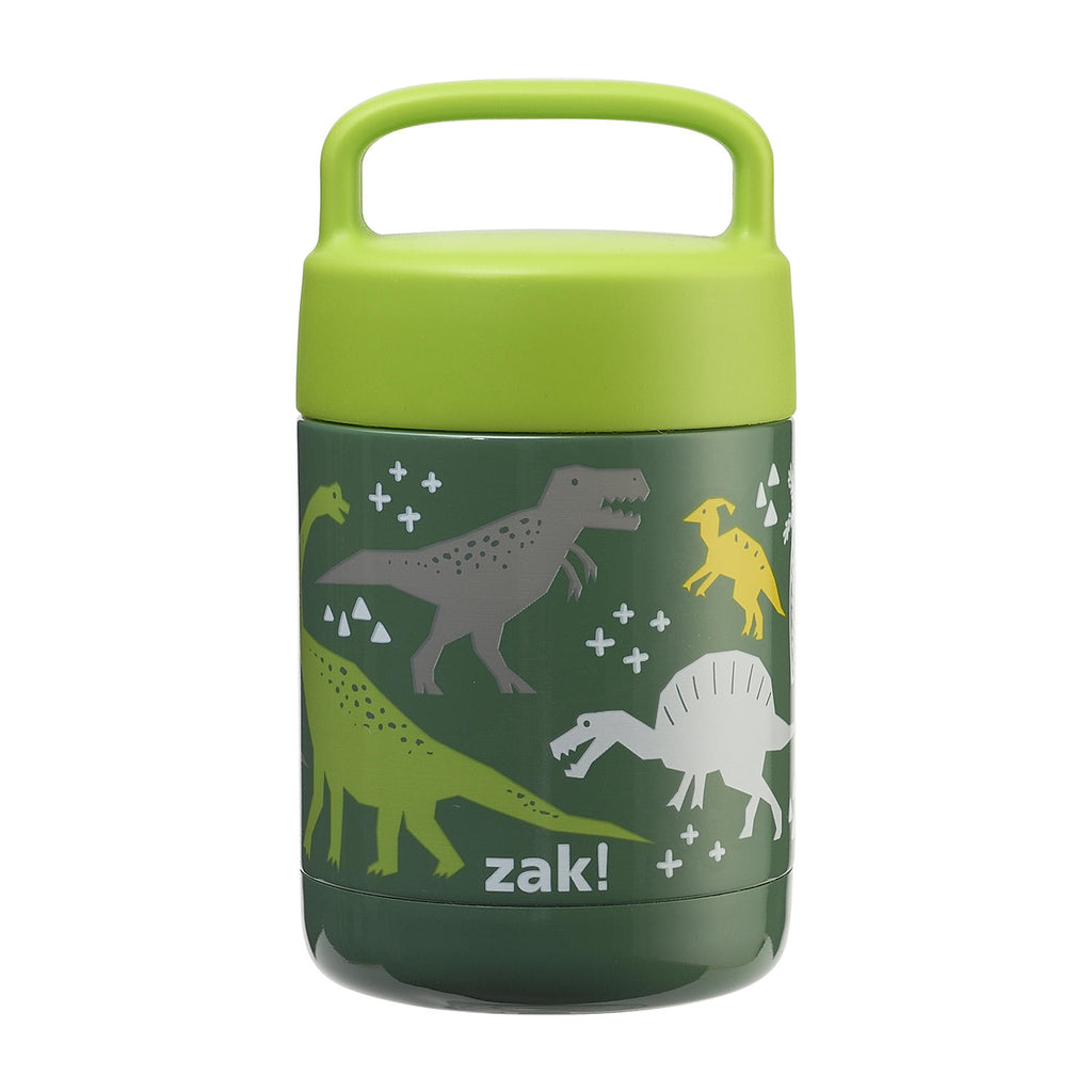 Zak Designs 13.5 Ounce Stainless Steel Water Bottle, Dinosaurs 