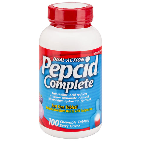 Pepcid Complete Dual Action Acid Reducer Tablets. Berry (100 ct.)