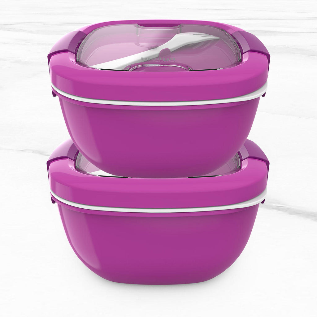 Bentgo Classic (Purple) - All-in-One Stackable Lunch Box Solution