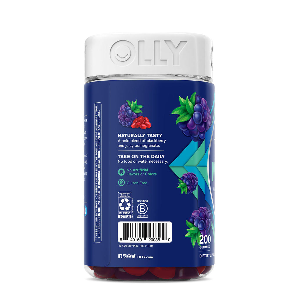 OLLY Men's Multivitamin Gummy Blackberry Flavor (200 ct.)