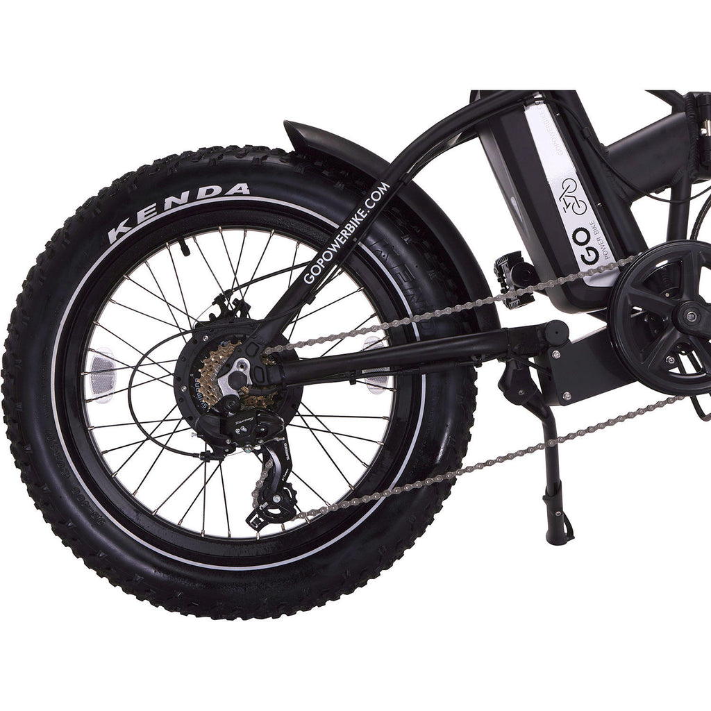 GoExpressBike All Terrain Electric Foldable Bicycle with 500W Removable 48V 10AH Lithium-Ion Battery