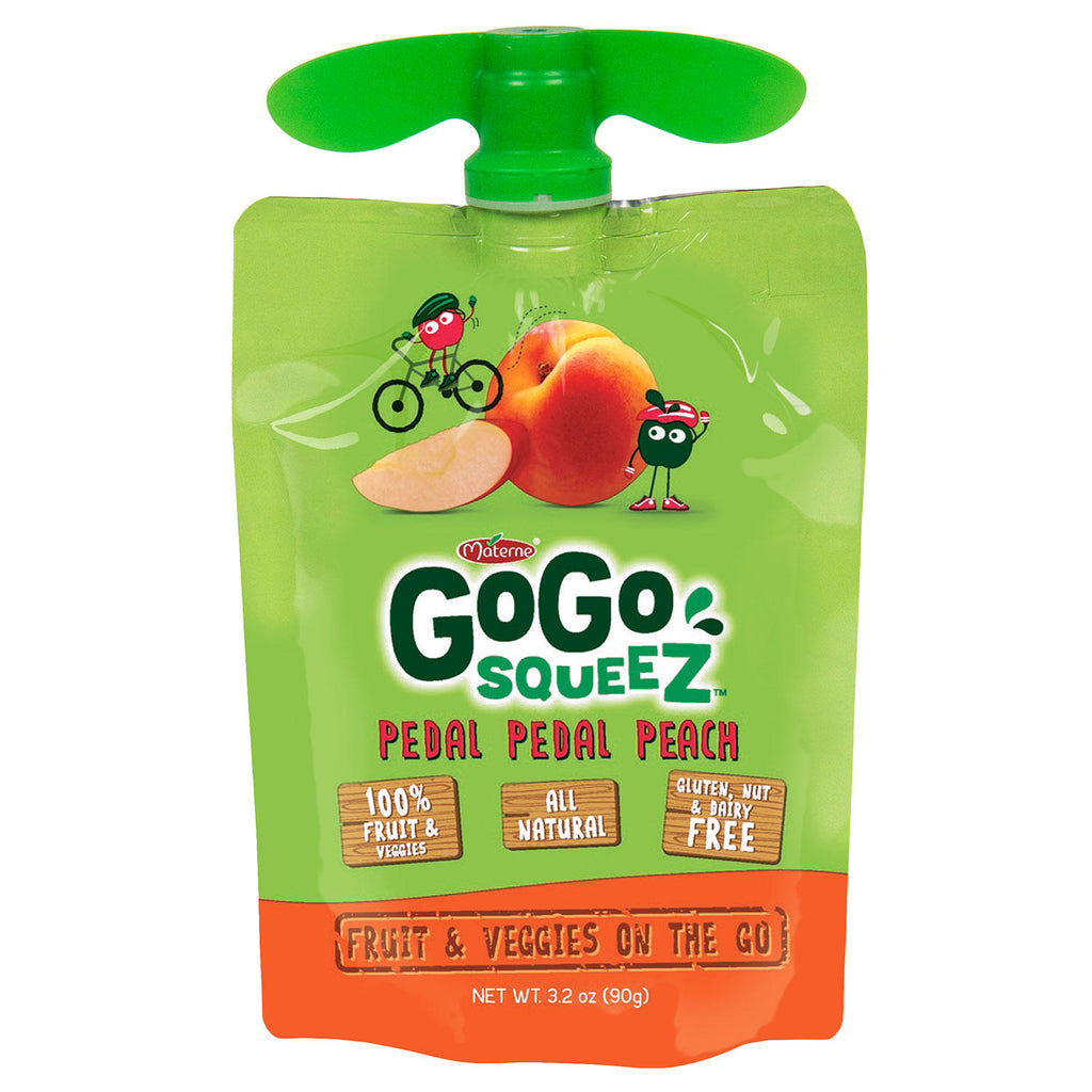 GoGo SqueeZ Fruit & VeggieZ Applesauce, Peach/Strawberry (3.2 oz., 20 ct.)