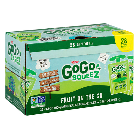 GoGo SqueeZ Applesauce, Apple Apple (3.2 oz., 28 ct.)