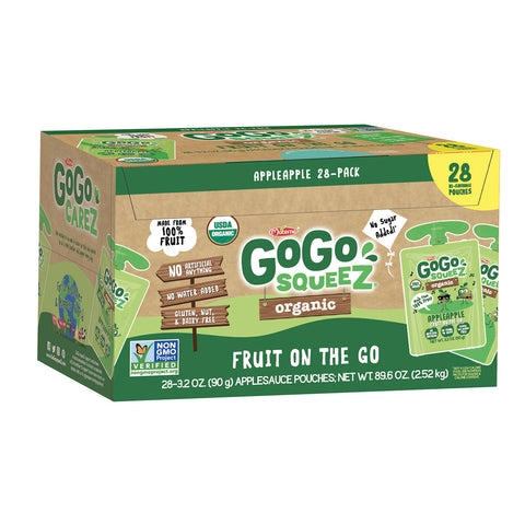 GoGo SqueeZ Organic Apple Apple (3.2 oz., 28 ct.)