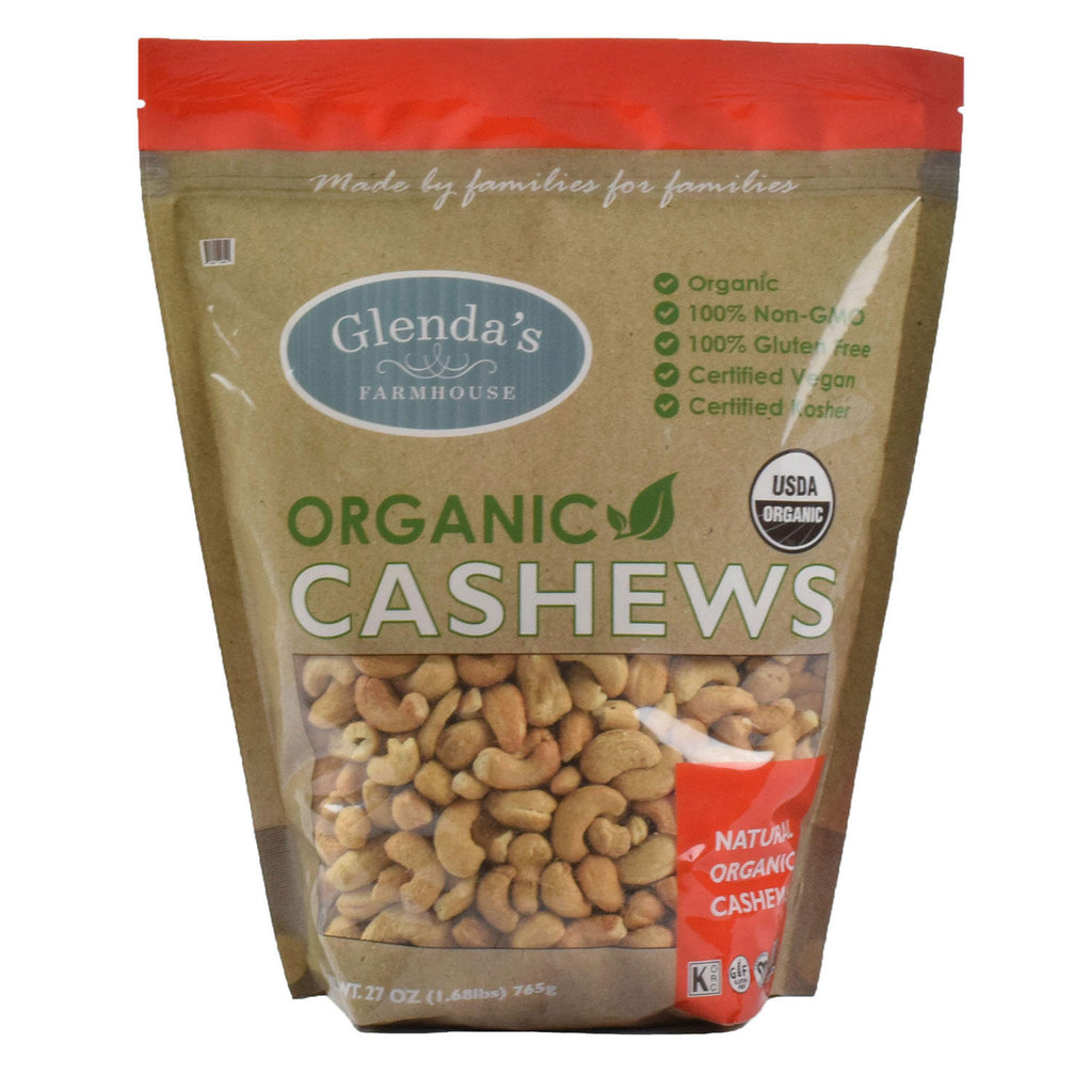 Glenda's Farmhouse Organic Cashews (27 oz.)