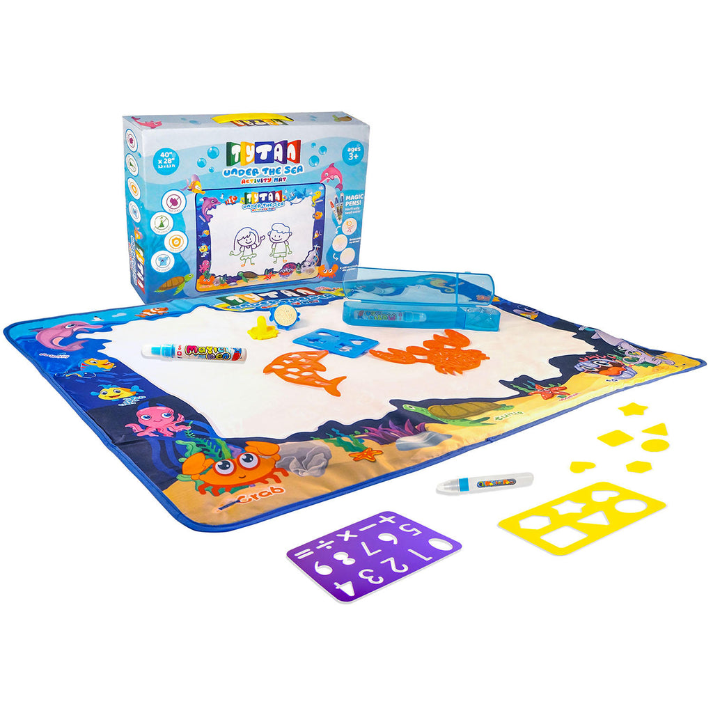 Tytan Mat Water-Based Doodling Activity Mat for Kids, Fun with No Mess & No Chemicals, Under-the-Sea Theme