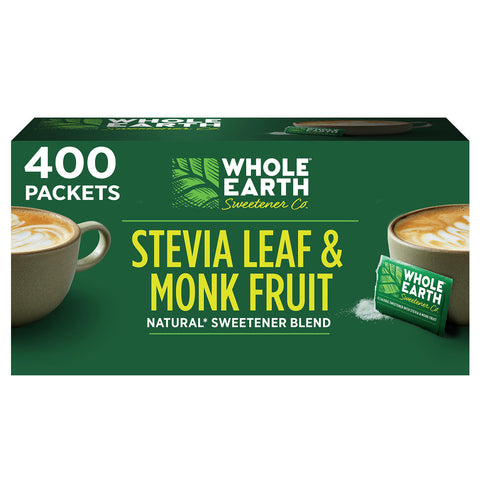 WHOLE EARTH Stevia Leaf and Monk Fruit Natural Sweetener (400 ct.)