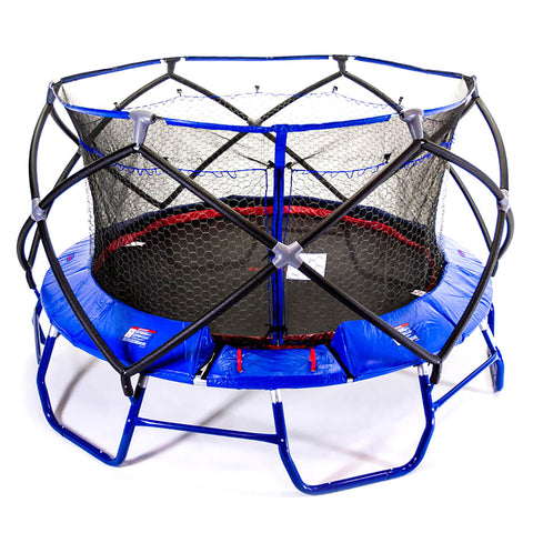 Monxter XT8 15-Foot Round Trampoline with Patent 2-Net Enclosure Combo, Blue
