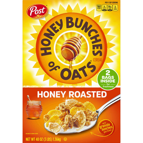 Post Honey Bunches of Oats, Honey Roasted (48 oz. 2 pk.)