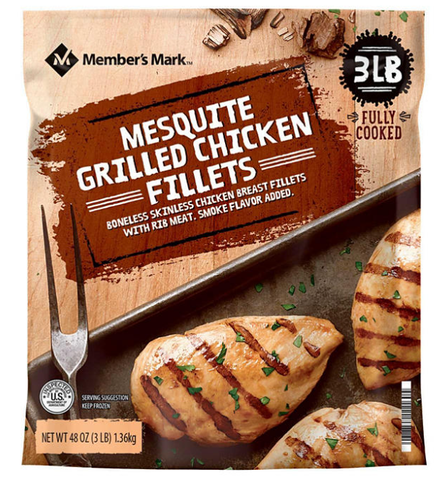 Member's Mark Mesquite Grilled Chicken Breast. Frozen (3 lbs.)