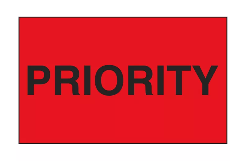 "Priority" Label - 3 x 5"