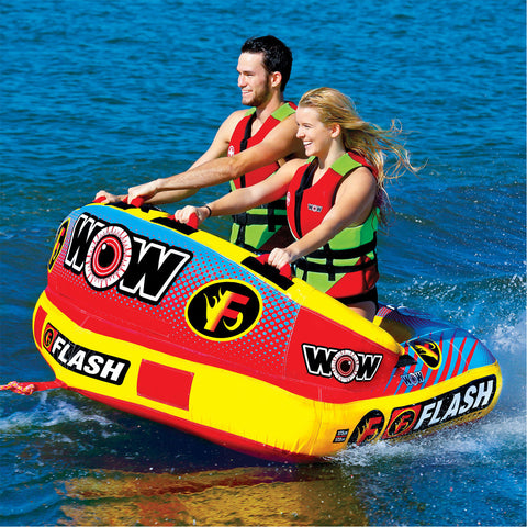 WOW Sports Flash Towable Cockpit Tube for Boating 1 to 2 Person