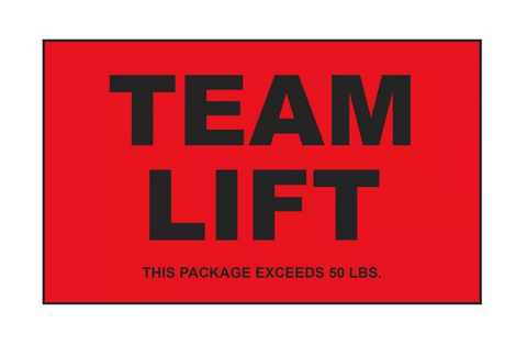 "Team Lift" Label - 3 x 5"