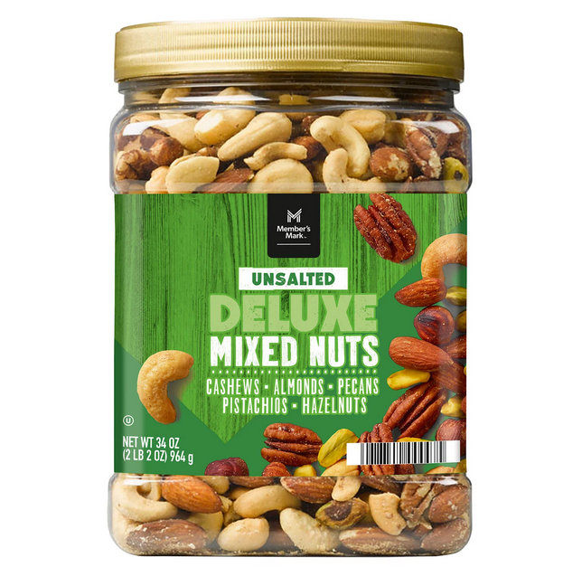 Member's Mark Unsalted Deluxe Mixed Nuts (34 oz.)