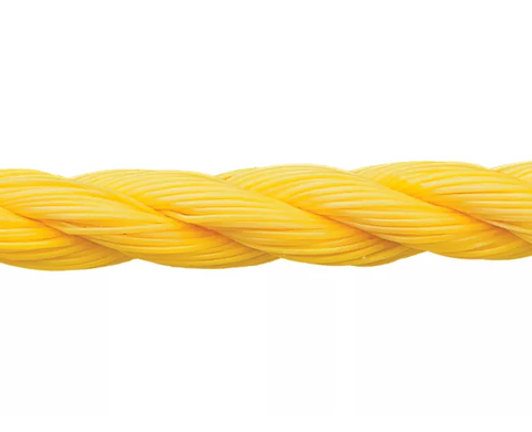 Twisted Polypropylene Rope - 1⁄4" x 600', Yellow