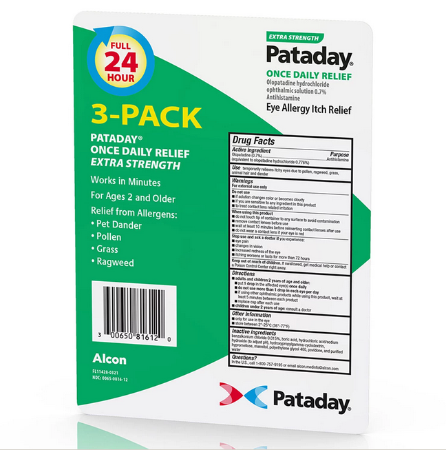 Pataday Eye Drops Extra Strength (2.5 ml. 3 pk.)