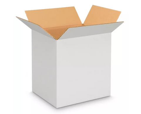 11 1⁄4 x 8 3⁄4 x 12" White Corrugated Boxes